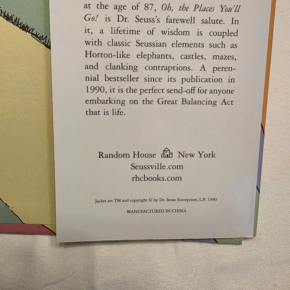 Oh the Places You'll Go by Dr Seuss Book NEW